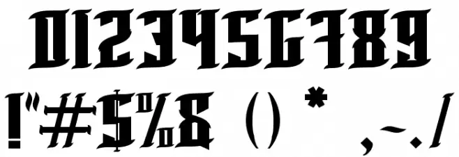 BLNKTaperLucker Font OTHER CHARS