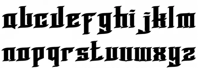 BLNKTaperLucker Schriftart Kleinbuchstaben