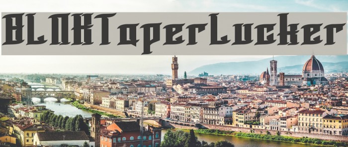 BLNKTaperLucker Font examples