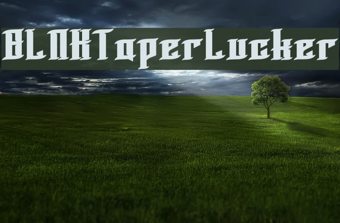 BLNKTaperLucker Font examples
