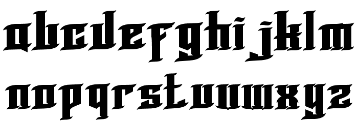 BLNKTaperLucker Font LOWERCASE