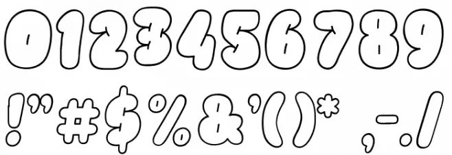 BLOBBER Font Alte caractere