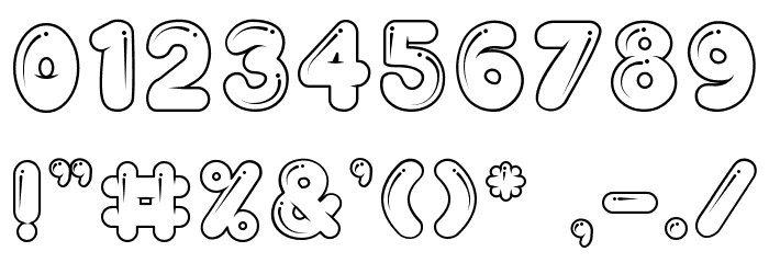 BLOBBY CHUG Font OTHER CHARS