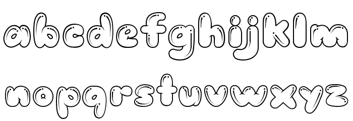 BLOBBY CHUG Font LOWERCASE