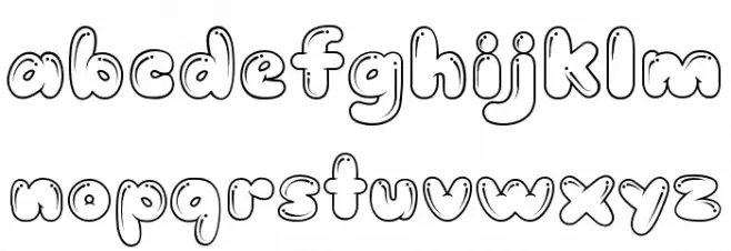 BLOBBY CHUG Font Litere mici