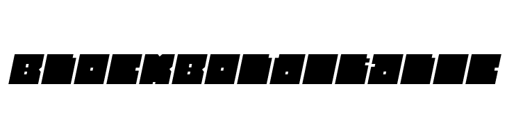 BLOCK Bold Italic  font caratteri gratis