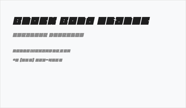 BLOCK Bold Italic Business Card