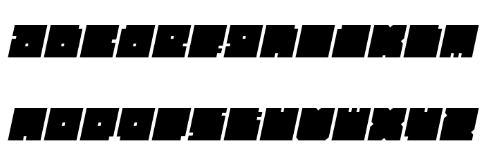 BLOCK Bold Italic Font LOWERCASE