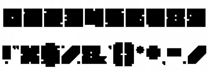 BLOCK Bold Font OTHER CHARS