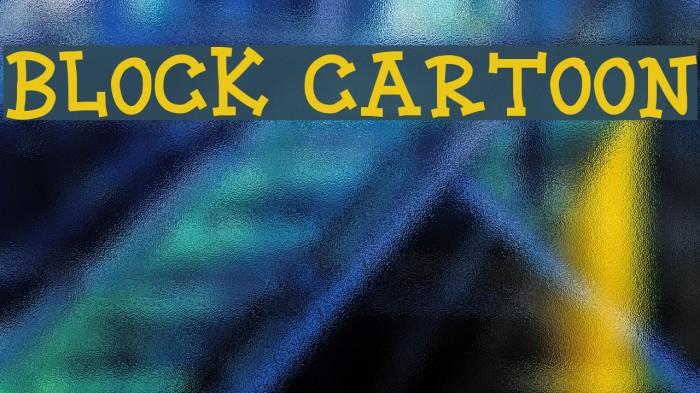 BLOCK CARTOON Font examples
