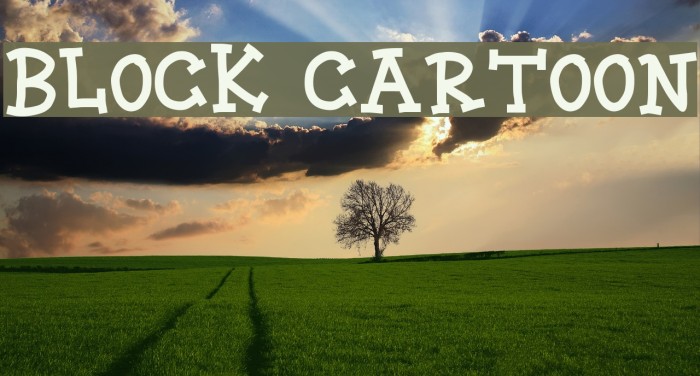 BLOCK CARTOON Font examples