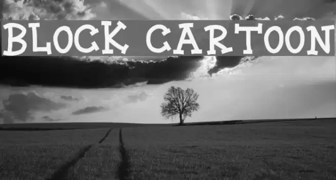 BLOCK CARTOON Font examples