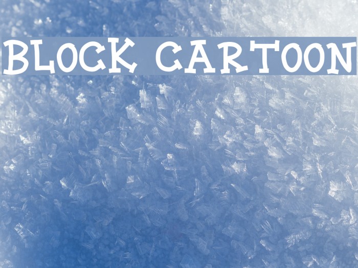 BLOCK CARTOON Font examples