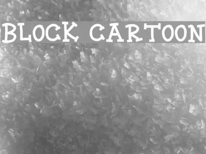 BLOCK CARTOON Font examples