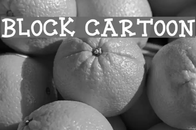 BLOCK CARTOON Font examples