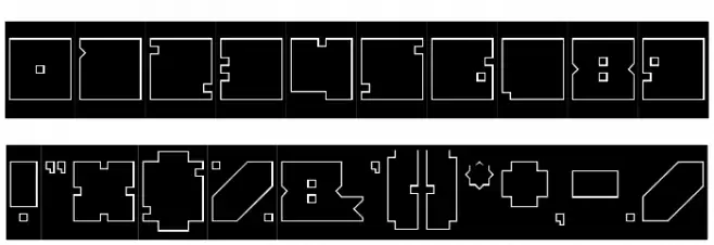 BLOCK-Hollow-Inverse Font OTHER CHARS