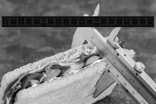 BLOCK-Hollow-Inverse Font examples