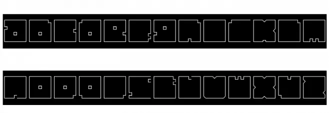 BLOCK-Hollow-Inverse خط أحرف صغيرة
