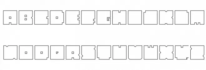 BLOCK-Hollow Schriftart Groß