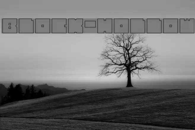 BLOCK-Hollow Шрифта examples