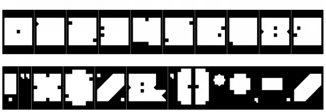 BLOCK-Inverse Font OTHER CHARS