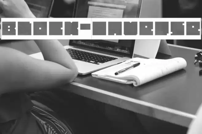 BLOCK-Inverse Font examples