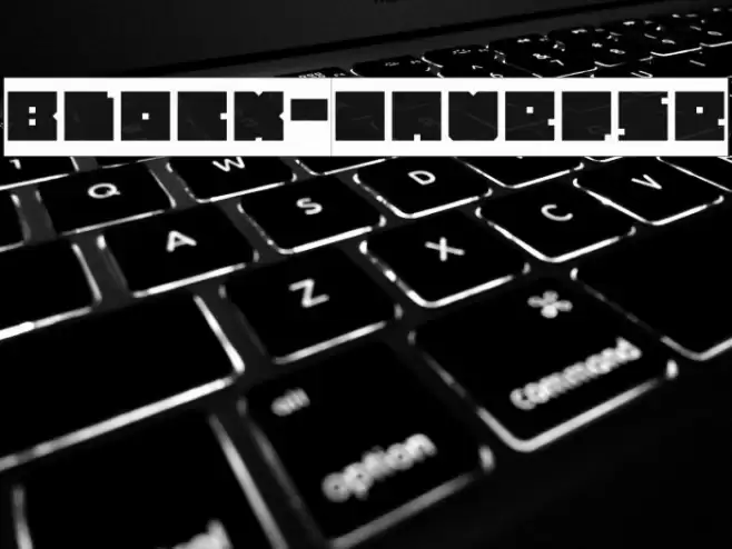 BLOCK-Inverse Font examples