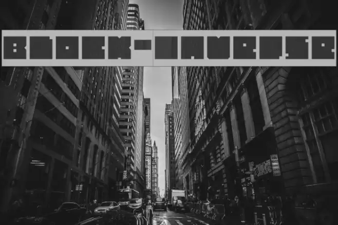 BLOCK-Inverse Font examples