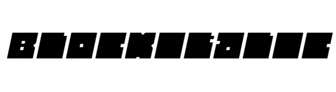 BLOCK Italic  フリーフォントのダウンロード
