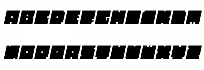 BLOCK Italic 字体 大写