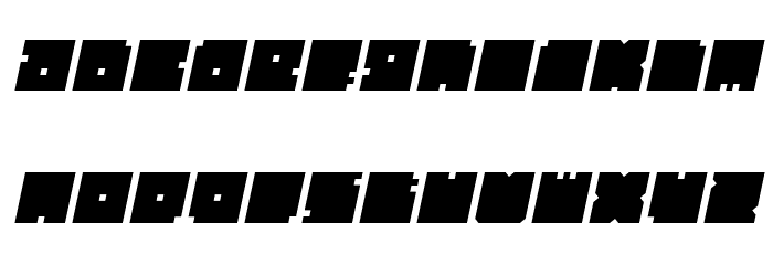 BLOCK Italic Font LOWERCASE