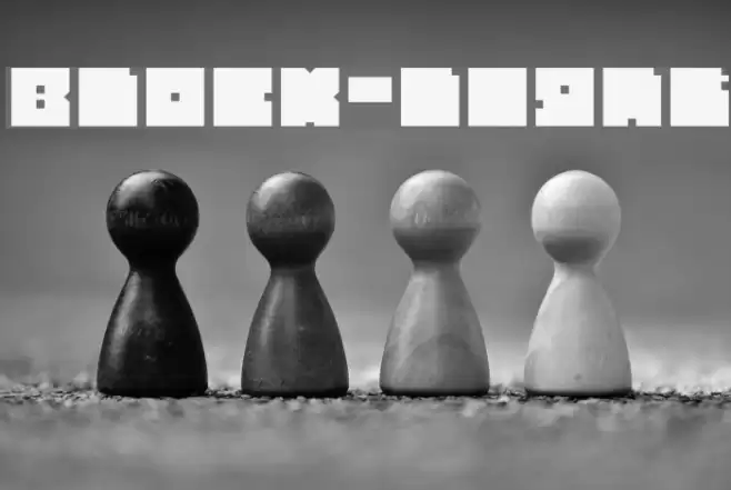 BLOCK-Light Font examples