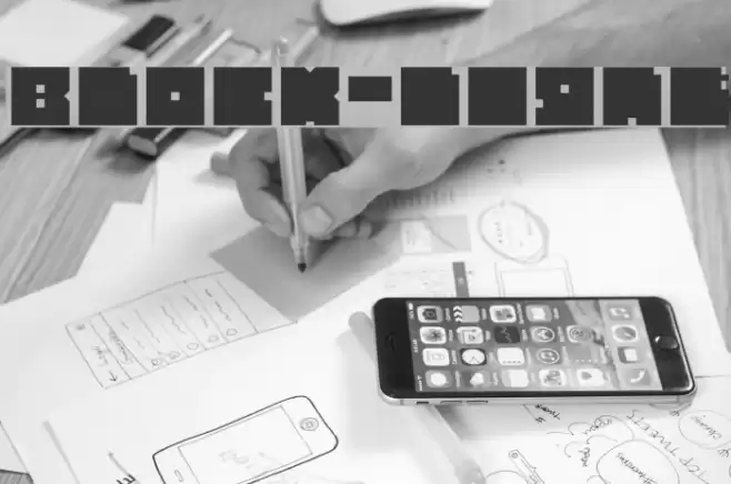 BLOCK-Light Font examples