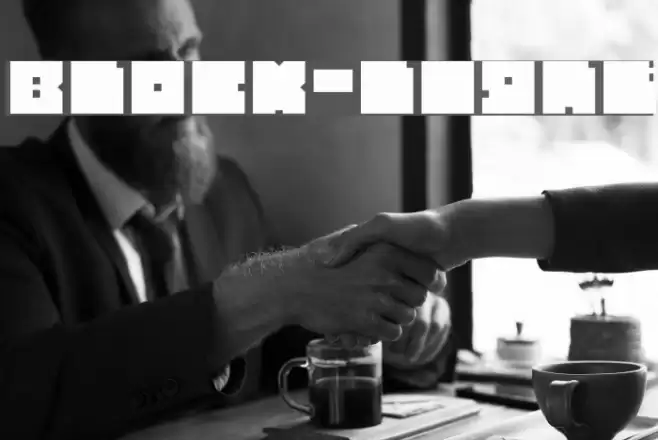 BLOCK-Light Font examples