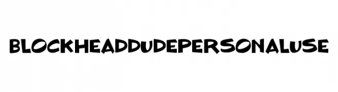 BLOCKHEAD DUDE Personal Use  Frei Schriftart Herunterladen
