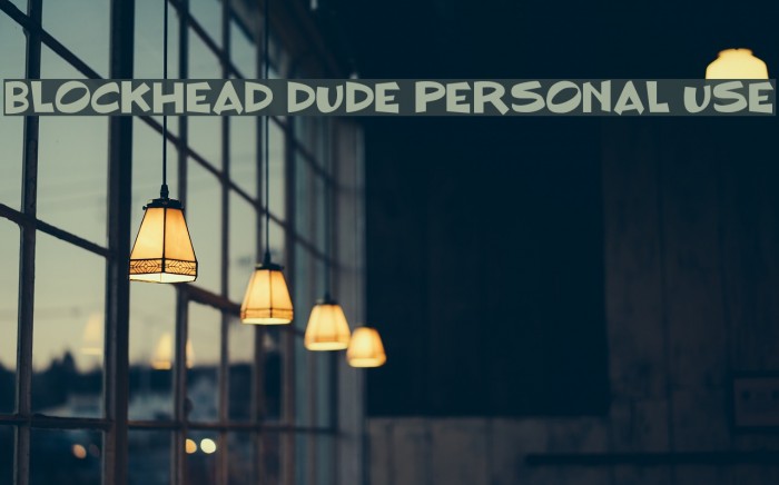 BLOCKHEAD DUDE Personal Use Font examples