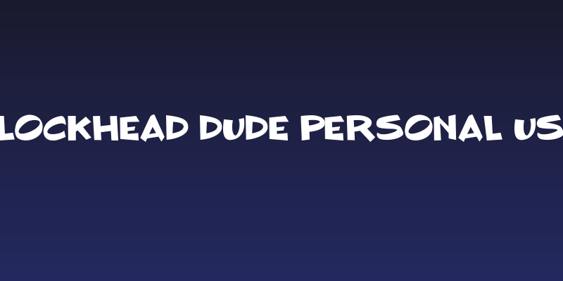 BLOCKHEAD DUDE Personal Use Social Header