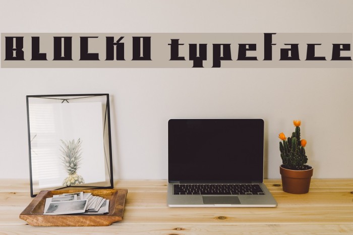 BLOCKO typeface Font examples