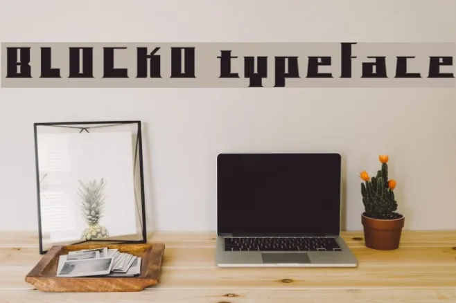 BLOCKO typeface Example 1