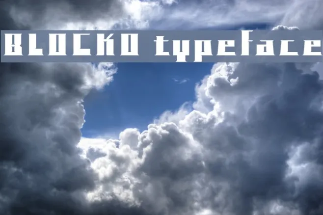 BLOCKO typeface Example 2