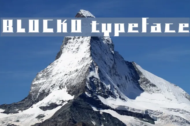 BLOCKO typeface Example 3