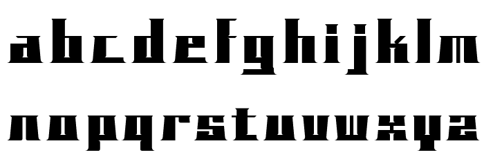 BLOCKO typeface Font LOWERCASE