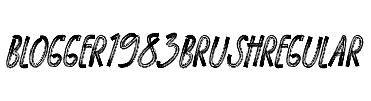 BLOGGER 1983 BRUSH Regular  Free Fonts Download