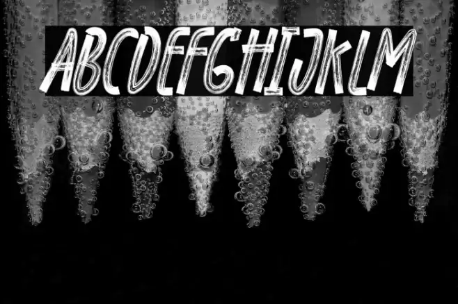 BLOGGER 1983 BRUSH Regular Schriftart examples