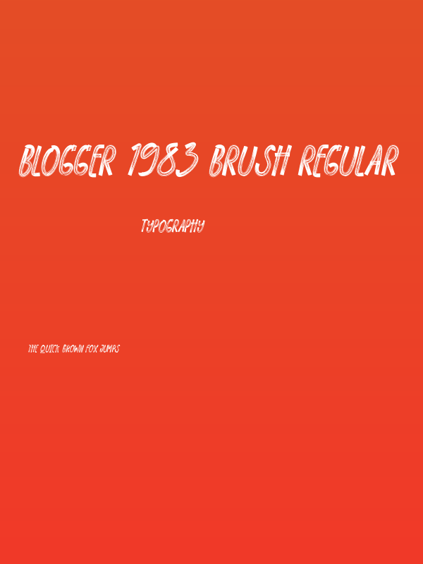 BLOGGER 1983 BRUSH Regular Poster