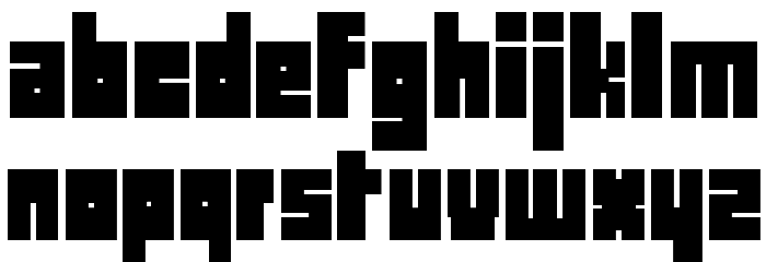 BLOKRegular Font LOWERCASE
