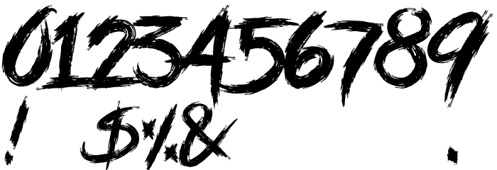 BLOODSEEKER DEMO Font OTHER CHARS