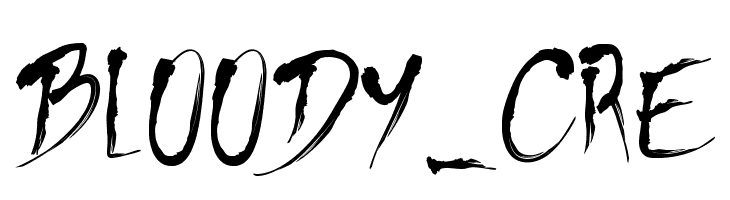 BLOODY_CRE  Frei Schriftart Herunterladen