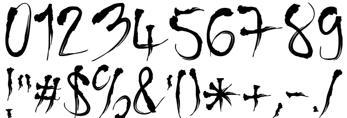 BLOODY_CRE Font OTHER CHARS