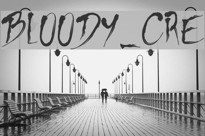 BLOODY_CRE Font examples